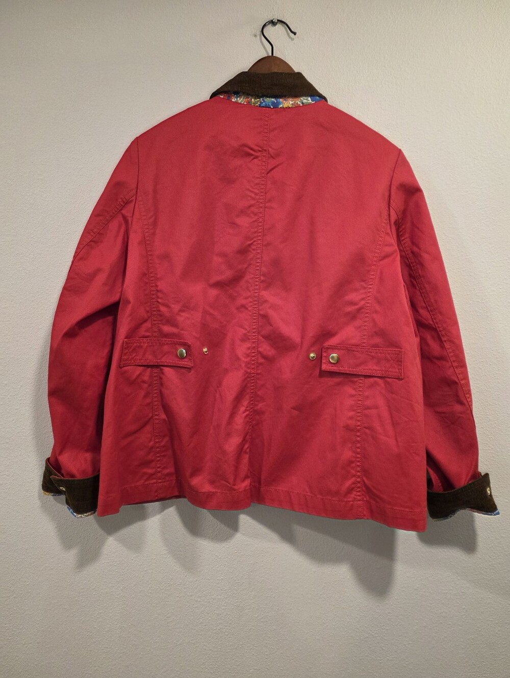 J Crew Barn Jacket with Liberty Floral Print in Red - Picture 8 of 9